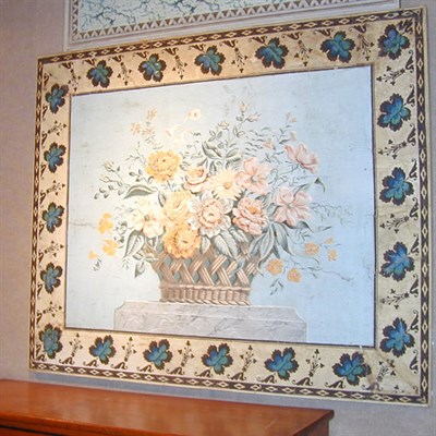Lot 406 - Mounted Wallpaper Panel 19th Century Depicting...