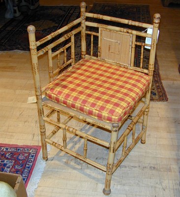 Lot 446 - Bamboo Corner Chair