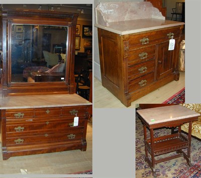 Lot 253 - Aesthetic Movement Walnut Bedroom Suite...