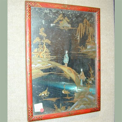 Lot 249 - Red Lacquered Chinoiserie Decorated and...