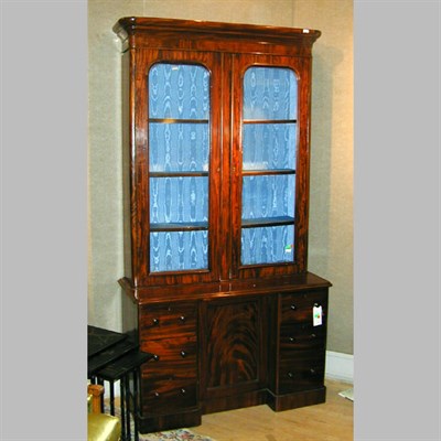 Lot 338 - William IV Mahogany Bookcase Cabinet