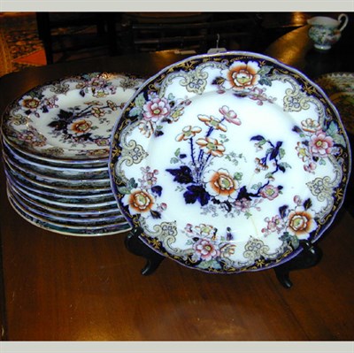 Lot 428 - Group of Eleven English Pottery Plates Mid...