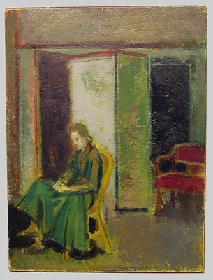 Lot 183 - Joseph Floch Austrian, 1895-1977 LADY IN GREEN...