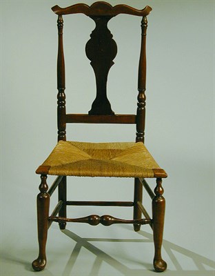 Lot 218 - Pair of Queen Anne Maple and Fruitwood Side...