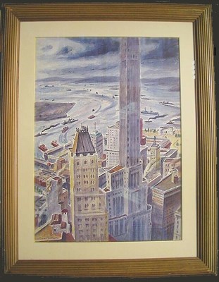 Lot 39 - Bertram Hartman American, 1882-1960 CITYSCAPE,...
