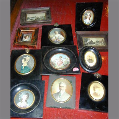 Lot 266 - Group of Ten Framed Miniatures