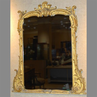 Lot 413 - Louis XV Gilt Wood Overmantel Mirror