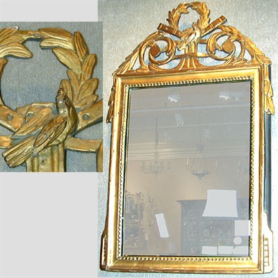 Lot 378 - Louis XVI Style Gilt Carved Wood Mirror