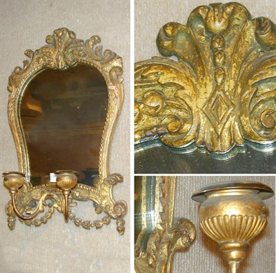 Lot 171 - George III Gilt Carved Wood Girandole Mirror