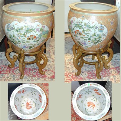 Lot 367 - Pair of Chinese Polychrome Decorated Porcelain...