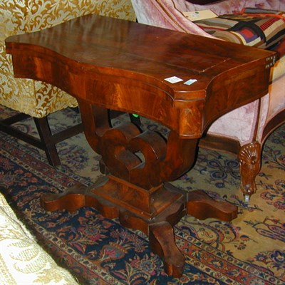 Lot 213 - Classical Mahogany Fold-Over Card Table Circa...