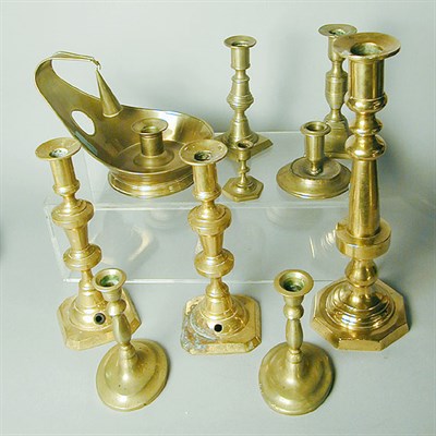 Lot 360 - Miscellaneous Group of Brass Candlesticks...