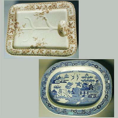 Lot 107 - Two English Transfer-Decorated Pottery...