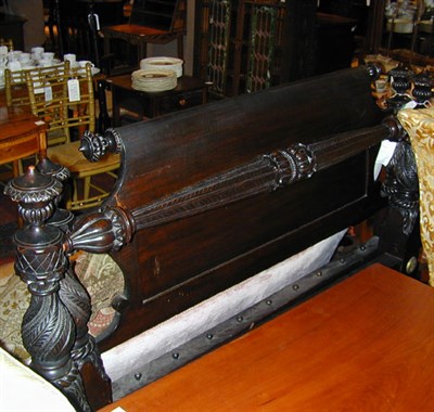 Lot 185 - Late Federal Mahogany Bed The headboard with...