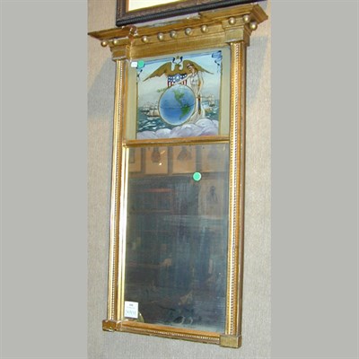 Lot 200 - Federal Gilt-Wood Looking Glass The molded...