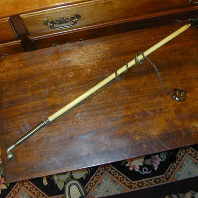 Lot 227 - Chinese Silver Inlaid and Ivory Pipe