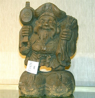 Lot 163 - Japanese Wood Figure of Daikoku