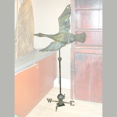 Lot 172 - Molded Copper Canadian Goose Weathervane Early...