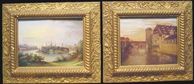 Lot 50 - Continental School 19th Century VIEW OF A CITY...