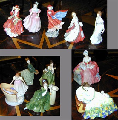 Lot 271 - Group of Ten Royal Doulton Porcelain Figurines