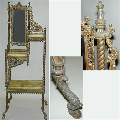 Lot 411 - Victorian Gilt-Metal Etagere