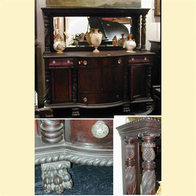 Lot 483A - Victorian Mahogany Sideboard With a beveled...