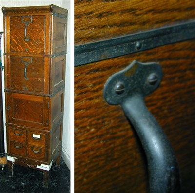 Lot 204 - Victorian Oak Filing Cabinet