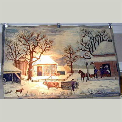 Lot 228 - American Hooked Rug Early 20th century...