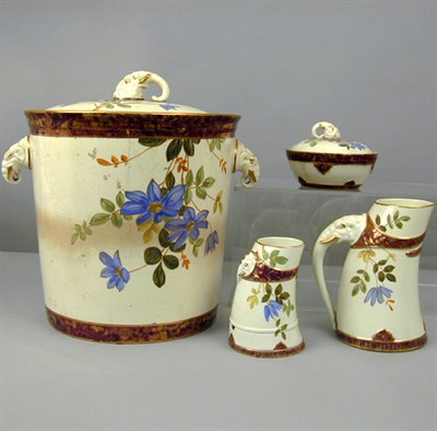 Lot 290 - English Porcelain Four-Piece Wash Set
