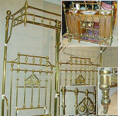 Lot 222 - Victorian Brass Tester Bed