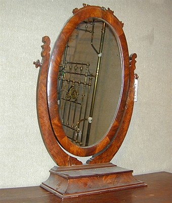 Lot 328 - American Style Mahogany Shaving Mirror