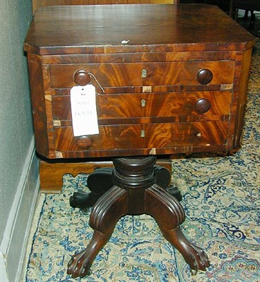 Lot 364 - Federal Mahogany Work Table The rectangular...