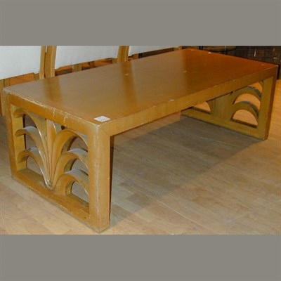 Lot 113 - Fruitwood Low Table Of rectangular from with...
