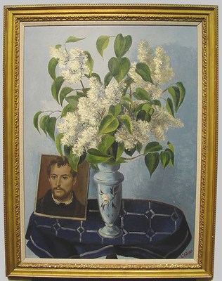 Lot 36 - Ernest Fiene 1894-1965 FLORAL STILL LIFE WITH...