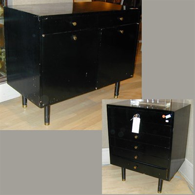 Lot 165 - Black Lacquered Server Designed by Harvey...