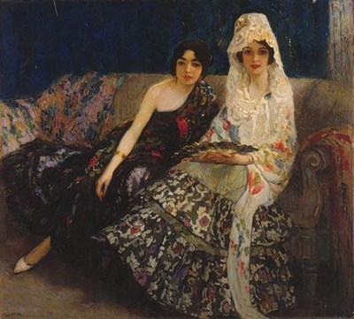 Lot 56 - Francis Luis Mora 1874-1940 (i) LAS MANOLAS...