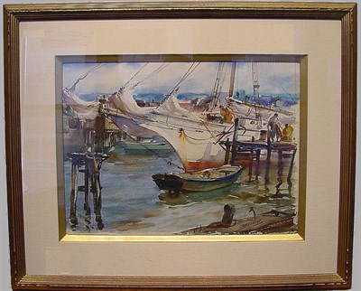 Lot 45 - James M. Sessions 1882-1962 HARBOR Signed...