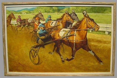 Lot 44 - Frank C. McCarthy b. 1924 HARNESS RACE Signed...