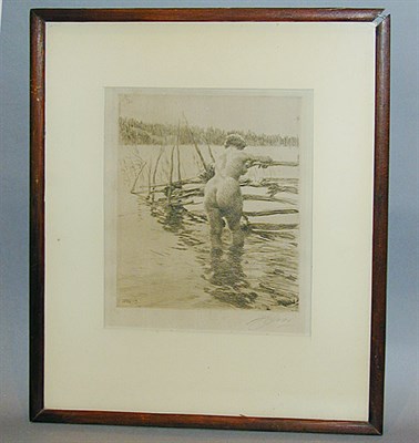 Lot 345 - Anders Zorn THE FENCE (ASPLUND 257;...
