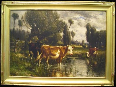 Lot 4 - Carleton Wiggins 1848-1932 CATTLE IN NORMANDY...