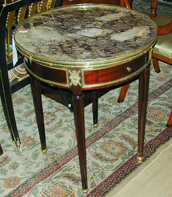 Lot 437 - Pair of Louis XVI Style Marble Top Gilt-Bronze...