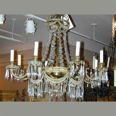 Lot 464A - Neoclassical Style Gilt-Metal and Cut Glass...