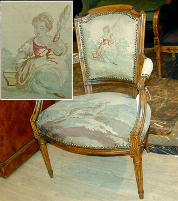 Lot 496 - Pair of Louis XVI Style Tapestry Upholstered...