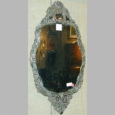 Lot 560A - Continental Silver Cartouche-Form Mirror