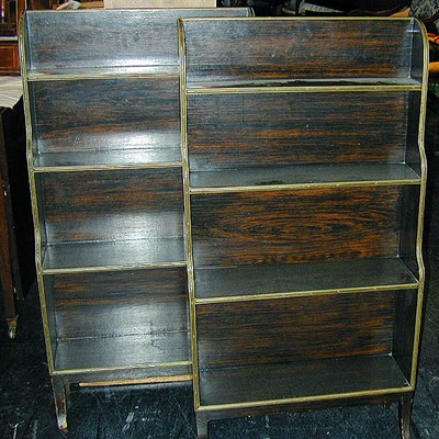 Lot 223 - Pair of Regency Style Brass Bound Faux...