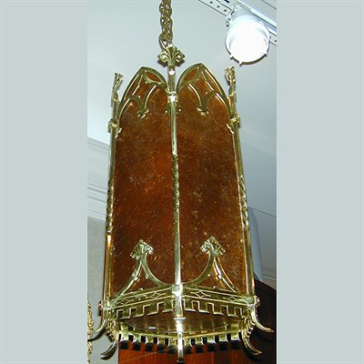 Lot 416 - Arts and Crafts Style Gilt-Metal and Mica...