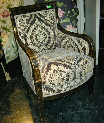Lot 163 - Empire Style Painted Armchair