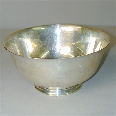 Lot 334 - Sterling Silver Revere Style Bowl...