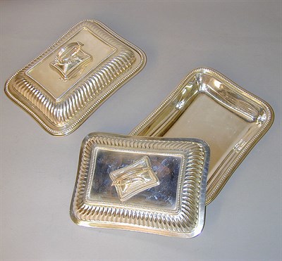 Lot 357 - Pair of Silver Plated Vegetable Dishes