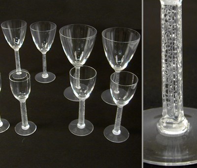 Lot 214 - Group of Cristal Lalique Glass Stemware In the...